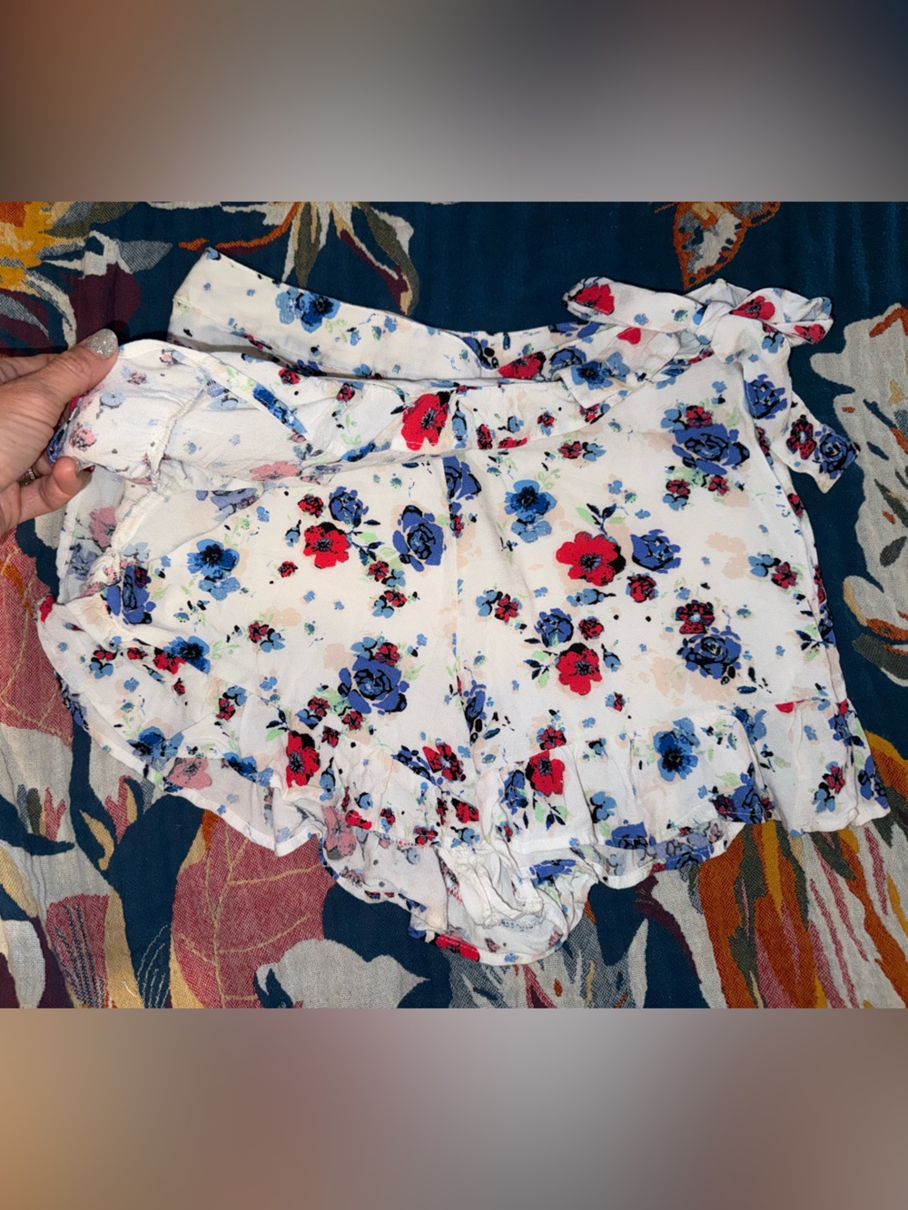 Free People Flirting Fleurs Mini Skort in White - Picture 4 of 6